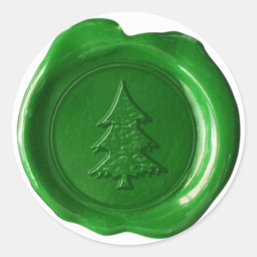 Faux Wax Seal _ Green _ CHRISTMAS TREE II