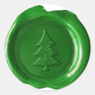 Faux Wax Seal - Green - CHRISTMAS TREE II