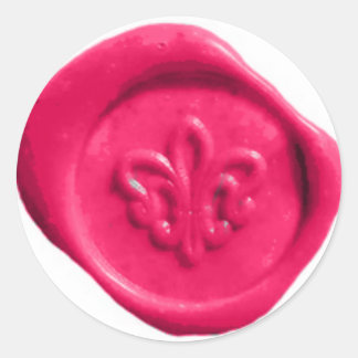 Faux Wax Seal in Pink