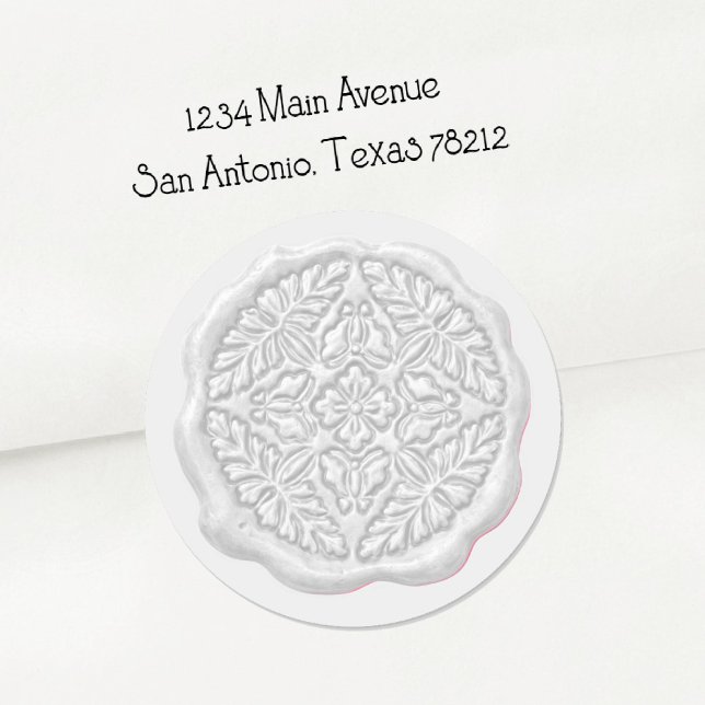 Faux Wax Seal, Pale Gray Classic Round Sticker (Creator Uploaded)