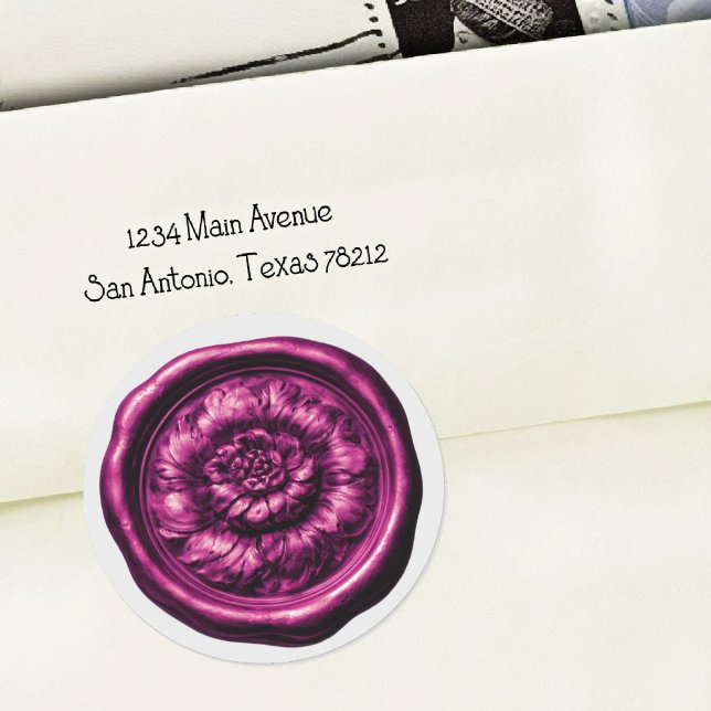 Faux Wax Seal Peony Purple 3 (Creator Uploaded)