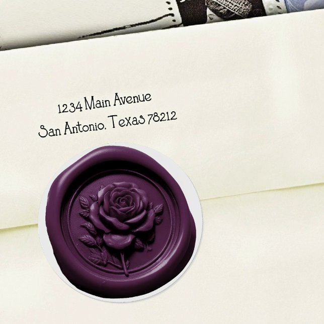 Faux Wax Seal Purple 5 Rose Deep Impression (Creator Uploaded)