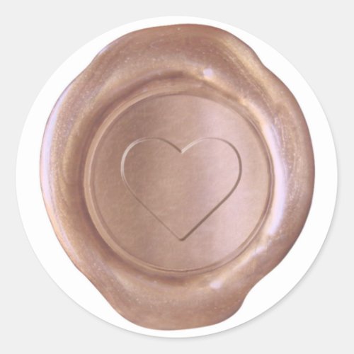 Faux Wax Seal _ Rose Gold _ Heart