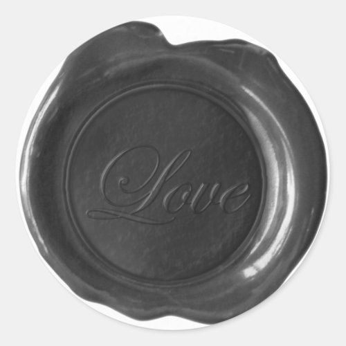 Faux Wax Seals _ Black Script _ Love