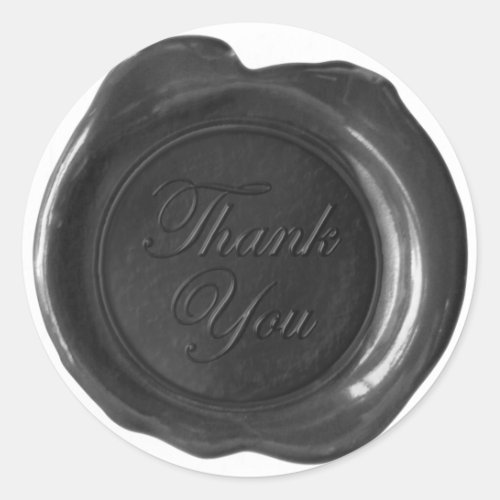 Faux Wax Seals _ Black Script _ Thank You