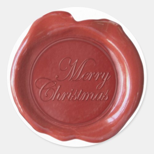 Faux Wax Seals _ Red Script _ Merry Christmas