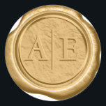 Faux Wax Wedding Initials Dark Gold ID867 Classic Round Sticker<br><div class="desc">Use this classy faux wax seal sticker on any of your own stationery or party favors. We've chosen a simple serif text in gold tones but you can change that to any font on the Zazzle list by editing in the design area. Also works for a single monogram by deleting...</div>