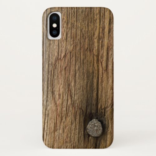 Faux Weathered Barn Wood iPhone X Case