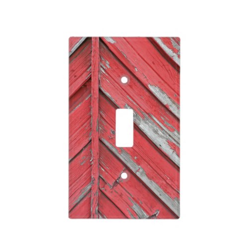 Faux Weathered Red Barn Wood Light Switch Cover