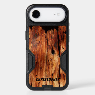 Faux Weathered Wood, Name, iPhone 17 Air Case