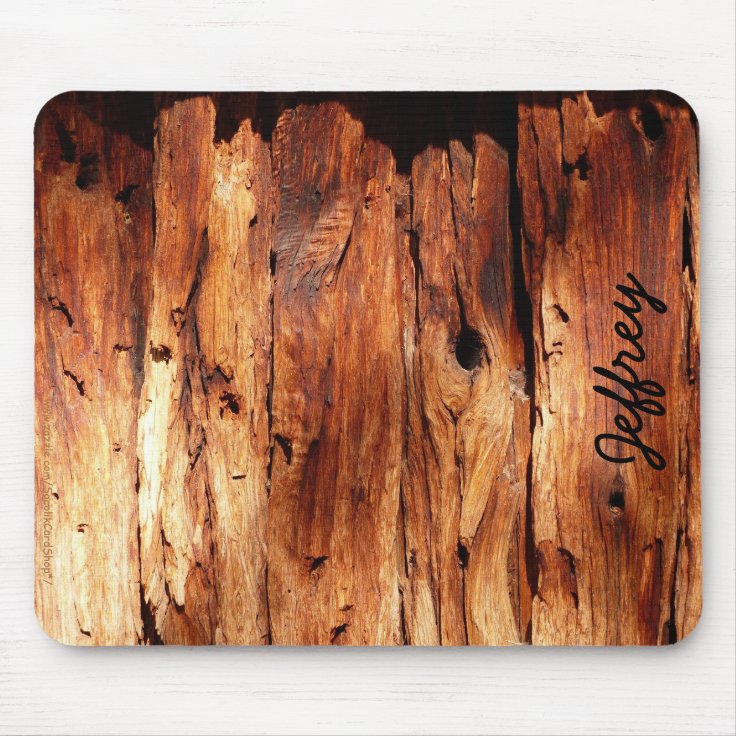 Faux Weathered Wood Siding Rustic Custom Mousepad | Zazzle
