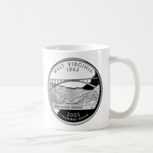 Faux West Virginia State Quarter Coffee Mug