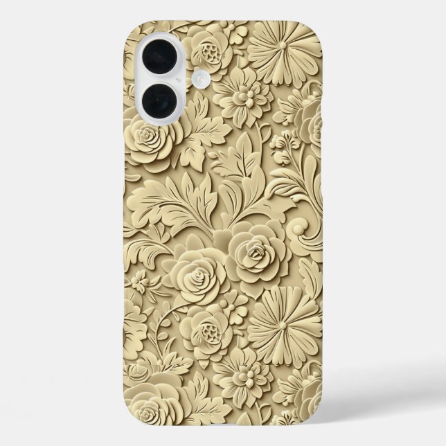 Faux Western wood carving pattern tiled  Case-Mate iPhone Case (Back)