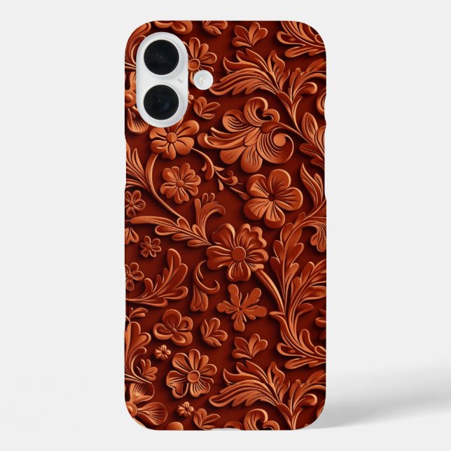Faux Western wood carving pattern tiled  Case-Mate iPhone Case (Back)