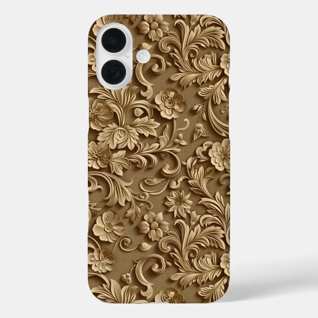 Faux Western wood carving pattern tiled  Case-Mate iPhone Case (Back)