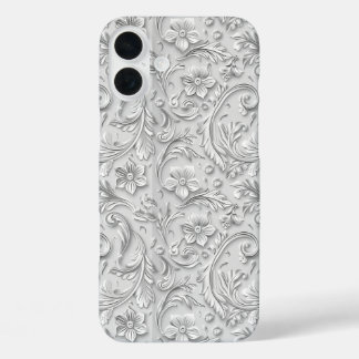 Faux Western wood carving pattern tiled iPhone 16 Plus Case