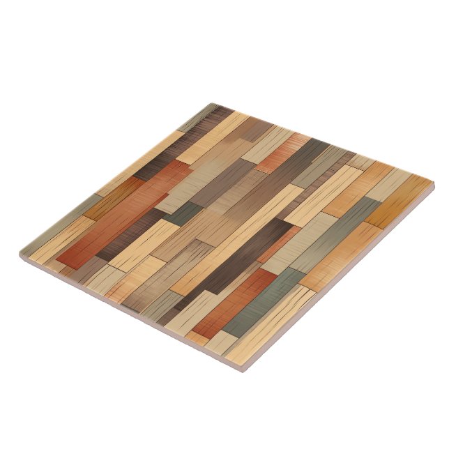Faux Western wood pattern  Ceramic Tile (Side)