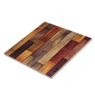 Faux Western wood pattern Ceramic Tile