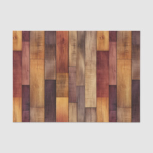 Faux Western wood tiled pattern  Tissue Paper