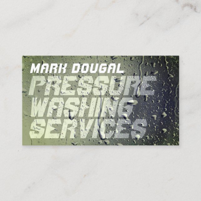 Faux wet surface  business card (Front)