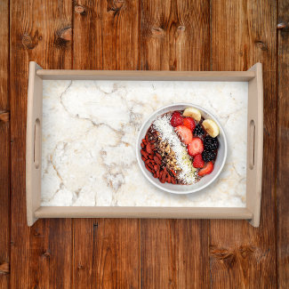 Faux White Brown Marble