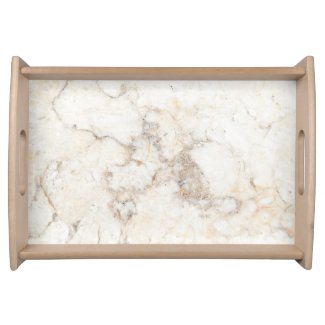 Faux White Brown Marble