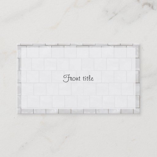 Customizable White Decorative Marble Tile Background Business Card Templates