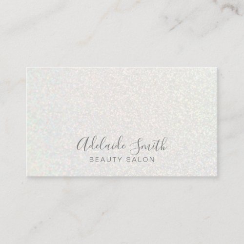 FAUX white glitter background Business Card