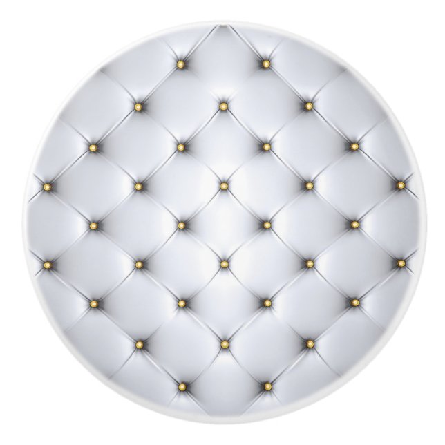  Faux White Gold Knobs Ceramic Draw Pull (Front)