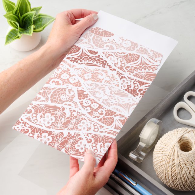 Faux White Lace Envelope Mailers (Desk)