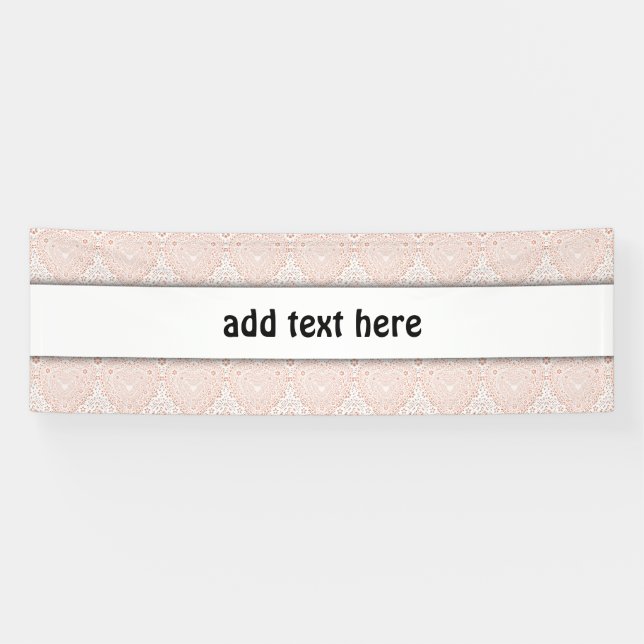 Faux White Lace Fabric Background Banner (Horizontal)