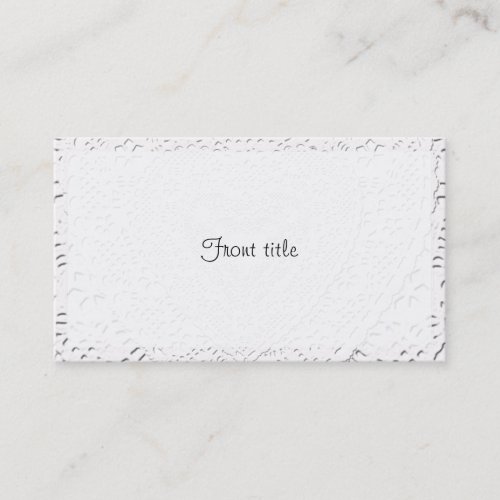 White Lace Fabric Image  Background Business Cards