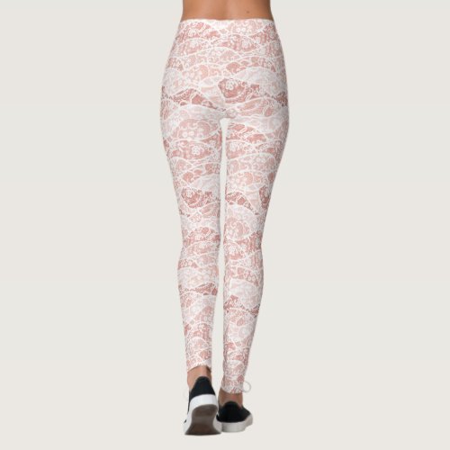 Faux White Lace Fishnet Leggings Romantic Design