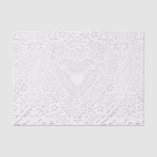 Faux White Lace-Look Tissue Paper