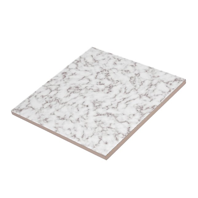 Faux White Pattern Marble Stone Ceramic Tile (Side)