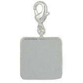 Faux White Pearl and Diamond Buttons Wedding Charm (Back)
