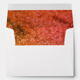 Faux White Purple Rainbow Glitter Confetti Envelope