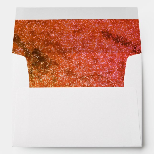 Faux White Purple Rainbow Glitter Confetti Envelope (Back (Bottom))