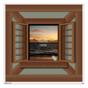 Faux Window Frame Decal Wall Mural