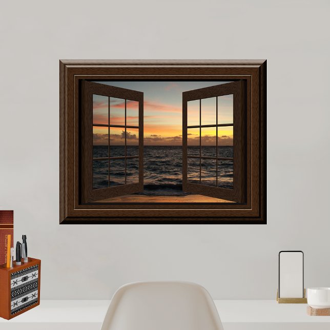 Faux Window Poster Peaceful Sunset Relaxing (Creator Uploaded)