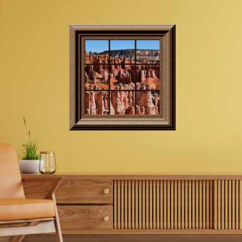 Faux Window Relaxing View Bryce Canyon Hoodoos Poster