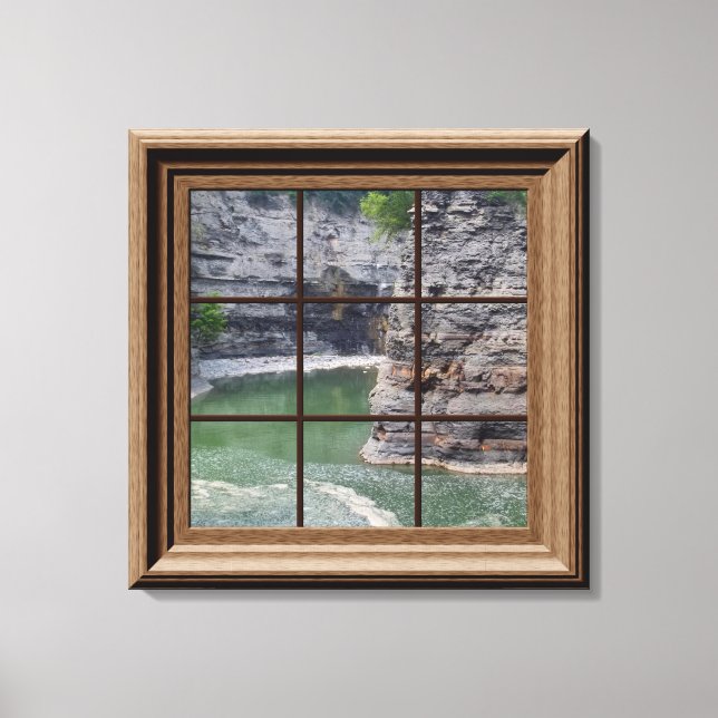 Faux Window Scene Genesee River Gorge Canvas (Front)