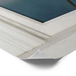 Faux Window White Wood Window Frame Flock of Birds Poster | Zazzle