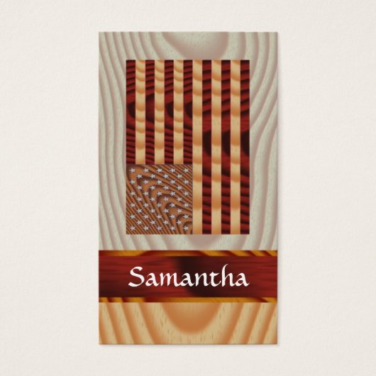 Faux wood American flag (Front)