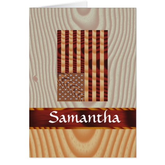 Faux wood American flag (Front)
