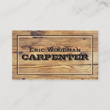 Faux Wood Board Texture  Business Card by TwoFatCats at Zazzle