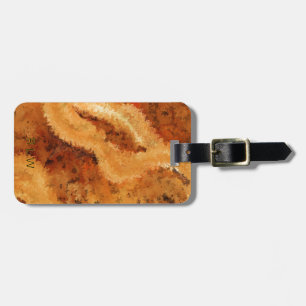 Faux Wood Burel Luggage Tag