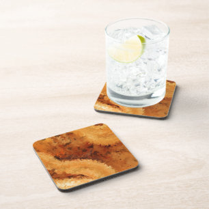 Faux Wood Burled  Beverage Coaster