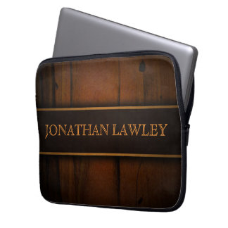 Faux Wood Class Baltic Pine Wooden Design Laptop Sleeve