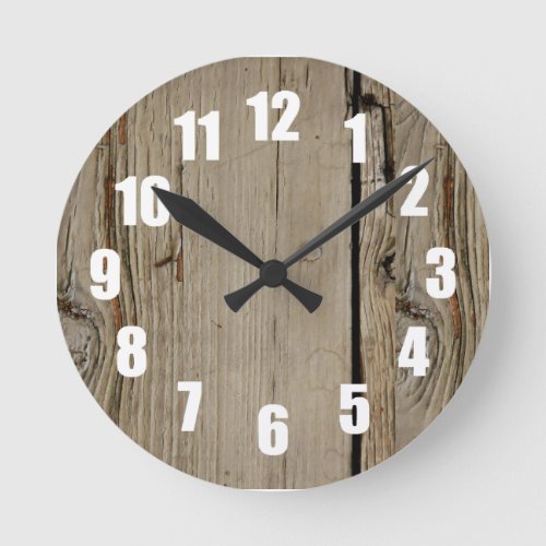 Faux Wood Decorative Wall Clock